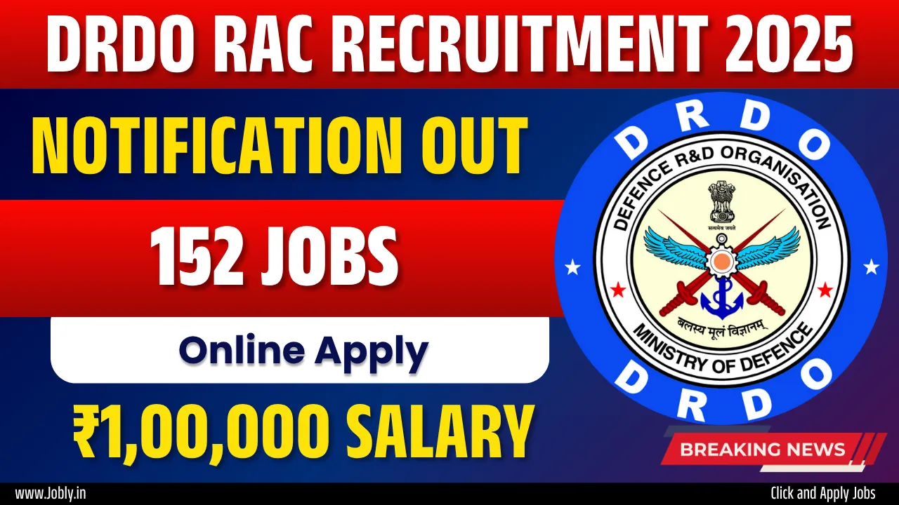 DRDO RAC Recruitment 2025 Official Notification PDF Download DRDO RAC Recruitment 2025 Official Notification PDF Download